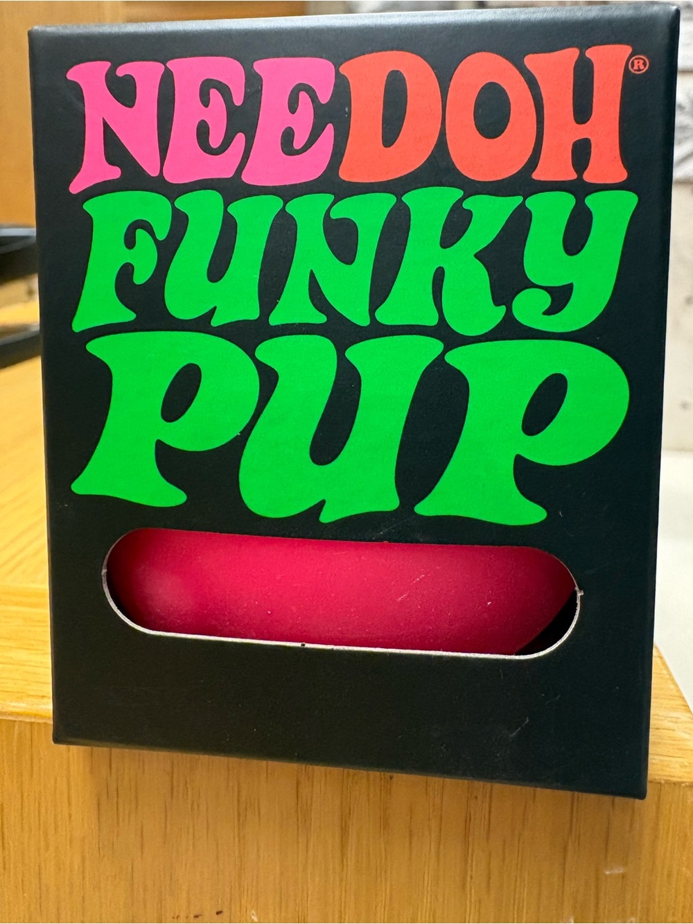 New Sealed Unopened Needoh Funky Pup Pink Squish Sensory